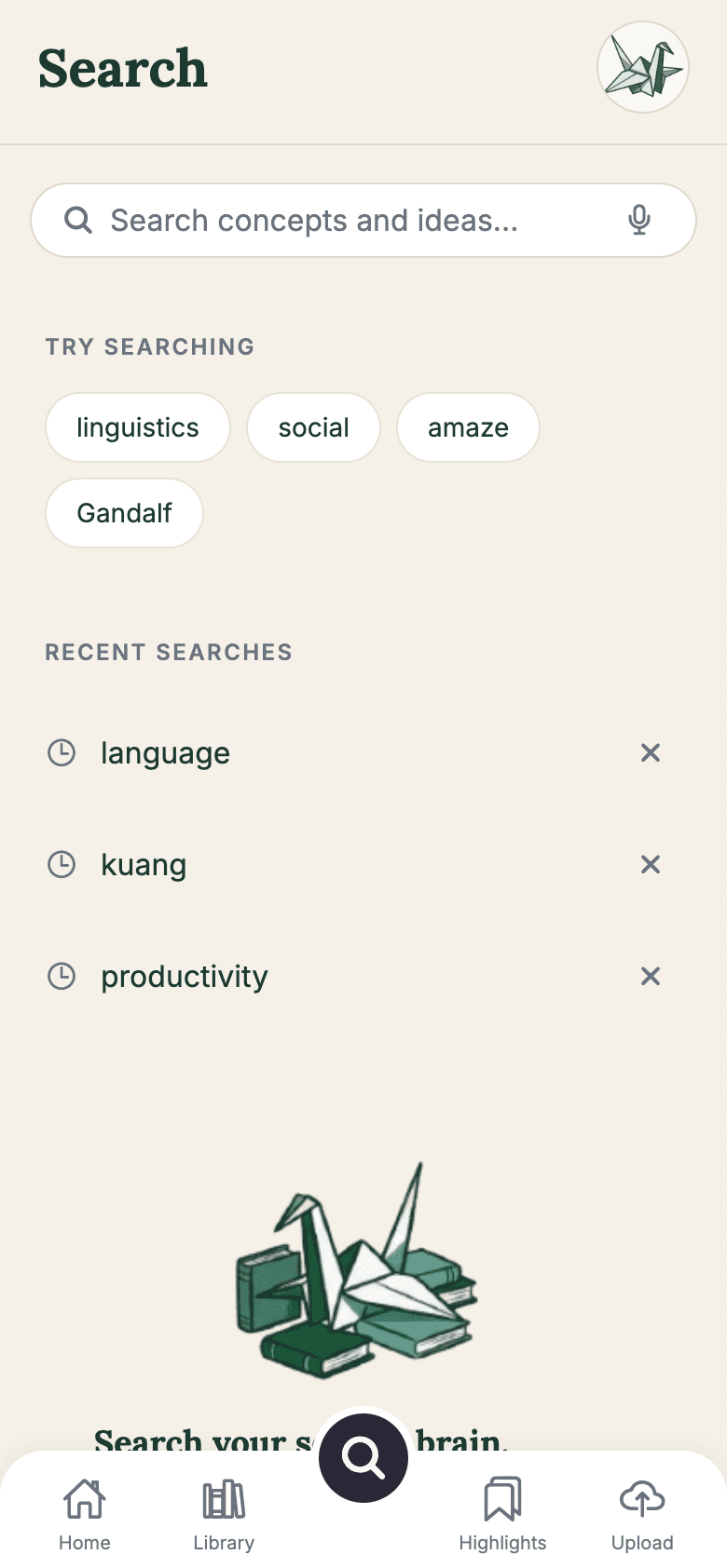 Semantic search results in AfterWord